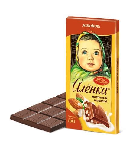 Şokolad plitkasy "Алёнка" dürli reňkli draže 90 gr