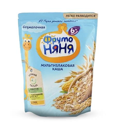 Çaga iýmiti "Фруто Няня" Süýtsiz multizlakowy şüle (+6) 200 gr
