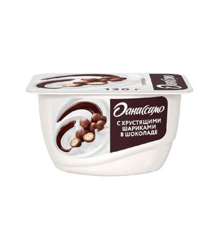 Ýogurt "Даниссимо" Tworogly (çitirdawuk şokolad topjagazlar) 130 gr