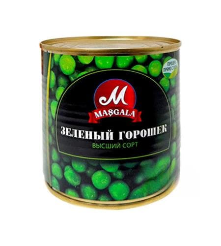 Konserwirlenen gök önüm Ýaşyl nohut "Maşgala" 425 ml
