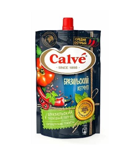 Ketçup "Calve" Braziliýaly gülgüne burç 350 gr