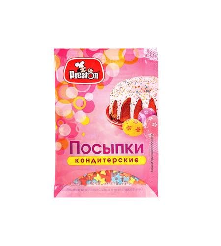 Dekoratiw konditer posypkasy "Preston" Altyn ýyldyzlar 7 gr