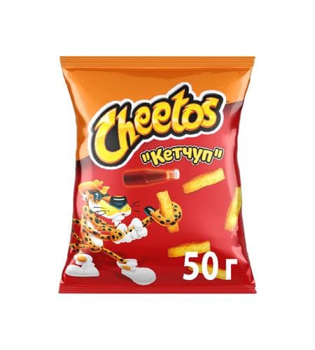 Mekgejöwen taýajyklary "Cheetos" Ketçup 50 gr (Russiýa)