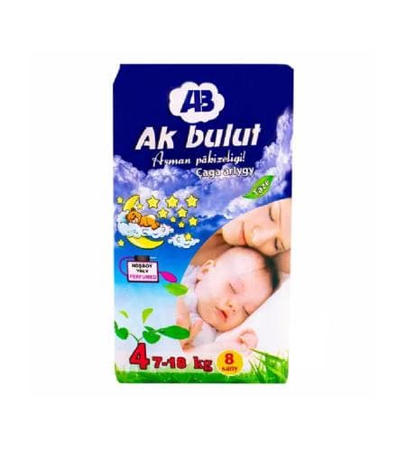 Pampers "Ak Bulut" 4 (7 - 18 kg) 8 sany