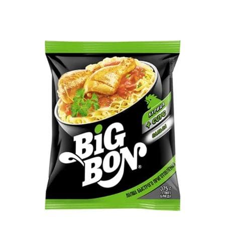 Çalt bişýän unaş "Big Bon" Ajy towuk tagamly 75 gr