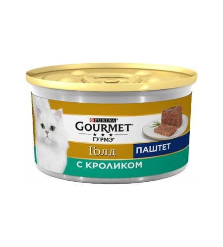 Uly pişikler üçin konserwirlenen paştet "Gourmet" Towşan (Terrin) 85 gr