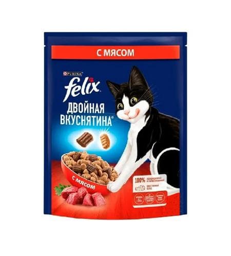 Kiçi pişikler üçin iým "Felix" Etli goşa tagam 200 gr