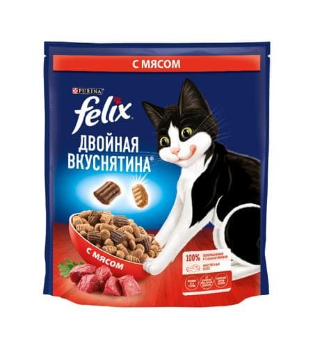 Kiçi pişikler üçin iým "Felix" Etli goşa tagam 600 gr