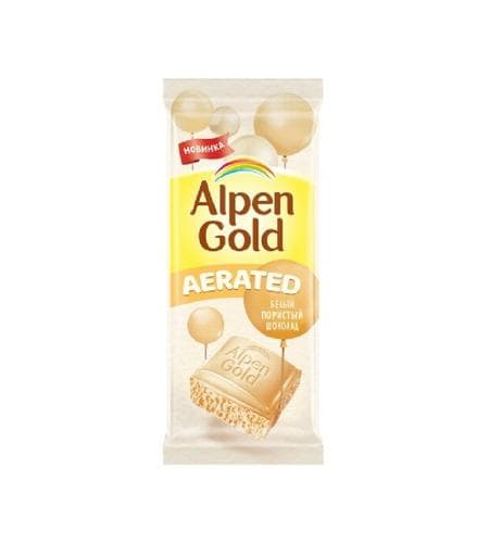 Şokolad plitkasy "Alpen Gold" Aerated Ak (gözenekli) 80 gr