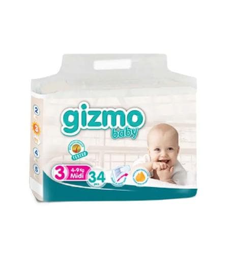 Pampers "Gizmo" 3 midi (4 - 9 kg) 34 sany
