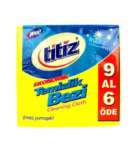 Hojalyk harydy Uborka üçin salfetka "Titiz" Ähli ýerler üçin 9 sany